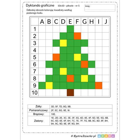 Kolorowe Dyktando Graficzne X D O Odkoduj Obrazek Nr I