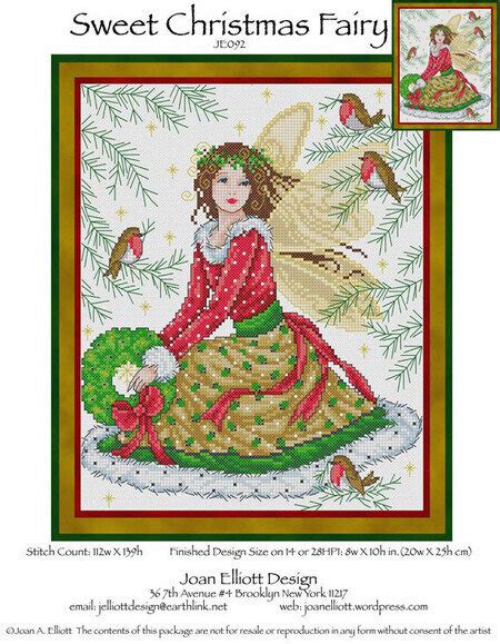 Joan Elliott Sweet Christmas Fairy Cross Stitch Pattern 123stitch