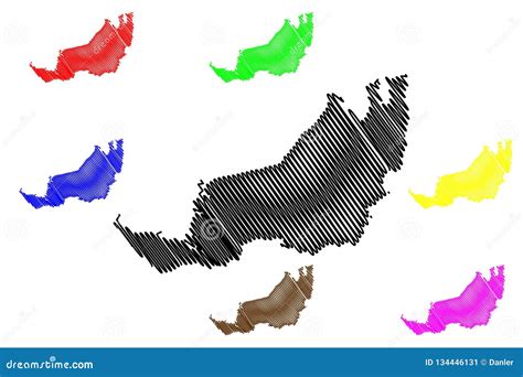 Sarawak Map Vector Stock Vector Illustration Of Abstract 134446131