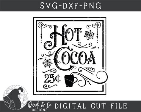 Hot Cocoa SVG Cut File For Hot Cocoa Bar Sign Winter Svg Etsy Australia