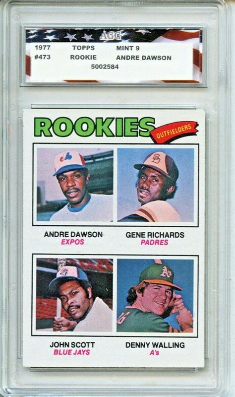 1977 Topps 473 Andre Dawson Rookie Card AGC 9 Mint Montreal Expos EBay