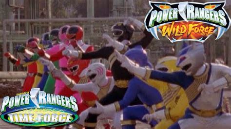 Power Rangers Wild Force Time Force Team Up Alternate Opening Youtube