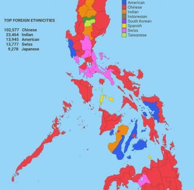 Mapa Etniczna Filipin Z Uwzgl Dnieniem Innych Narodowo Ci