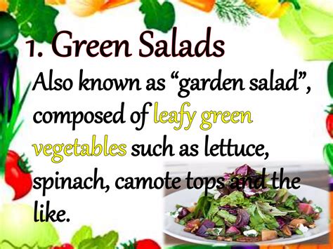 Classification Of Salad Ppt