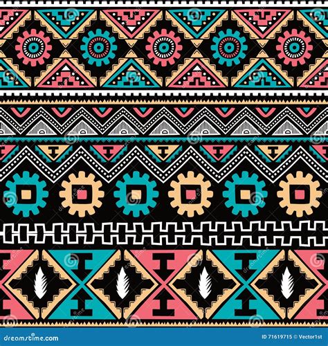 Native Ethnic Seamless Pattern Stock Vector Illustration Of