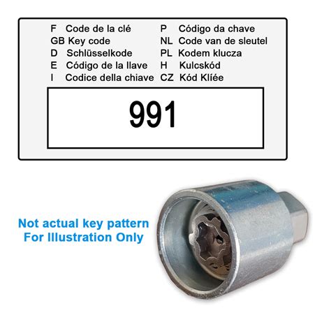 Hyundai Locking Wheel Nut Key B Wheel Locking Keys