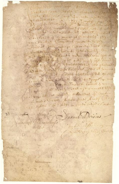 Document Power Of Attorney From Rev Samuel Drisius To Eduard Man To