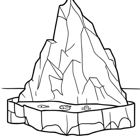 Iceberg Clipart Black And White