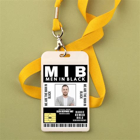 Customizable Mib Men In Black Id Card Personalized Agent Replica Prop