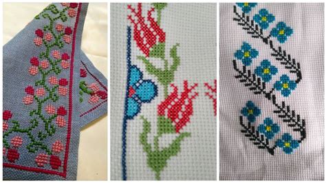 Borderline Cross Stitch Embroidery Designs For Table Clothes Pontocruz