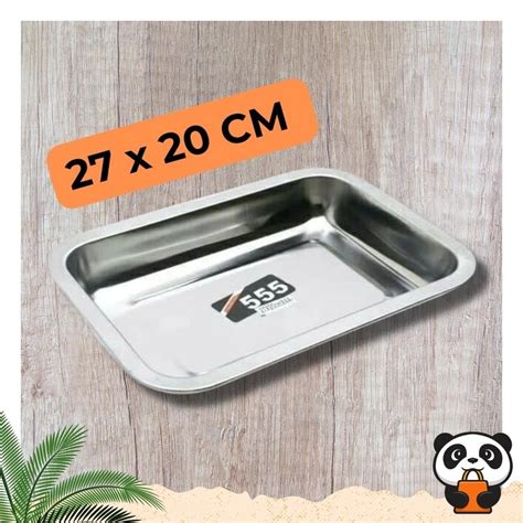 Jual Nampan Stainless Steel Ukuran X Cm Baki Baking Tray Shopee