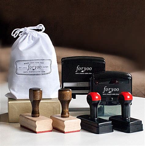 Custom Address Stamp Self Inking Rubber Stamp Wooden Address - Etsy