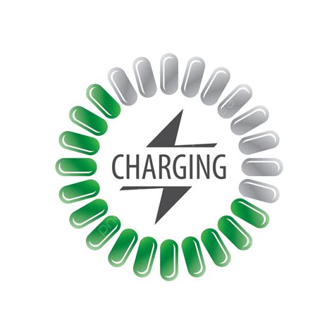 Round Vector Logo Battery Charging Internet Connection Electricity