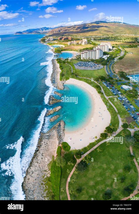 An Aerial View Of Ko Olina Beaches And Resorts On The West Side Of Oahu