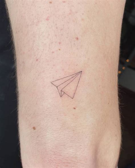 33 Minimalist Paper Airplane Tattoo OskarFarrah