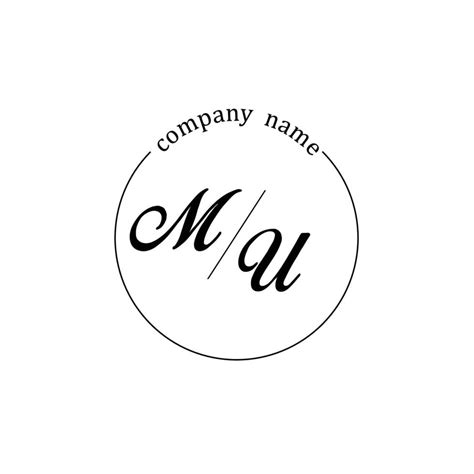 Initial MU Logo Monogram Letter Minimalist 10363859 Vector Art At Vecteezy