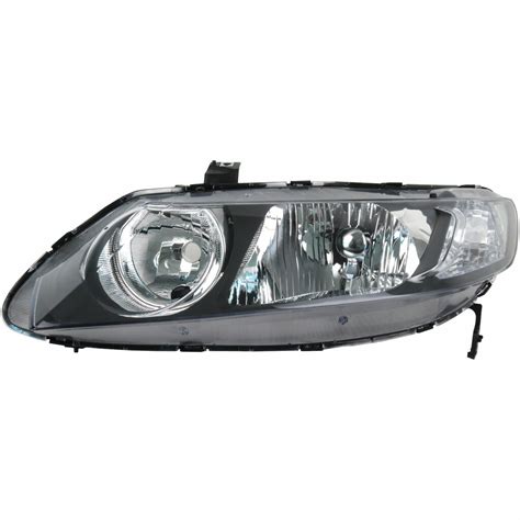 FAROL NEW CIVIC 2007 A 2011 ESQUERDO FOCO DUPLO MASCARA NEGRA MANUAL