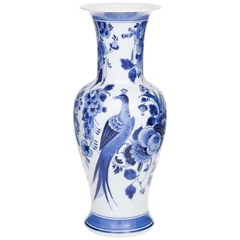 Royal Delft Vaas Peacock Cm