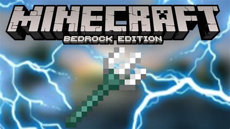 How To Make A Lightning Trident | Minecraft Bedrock/PE - YouTube