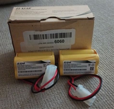 2 Pack 4 8V 800MAH Ni Cd Battery For Emergency Light Exit Sign Battery