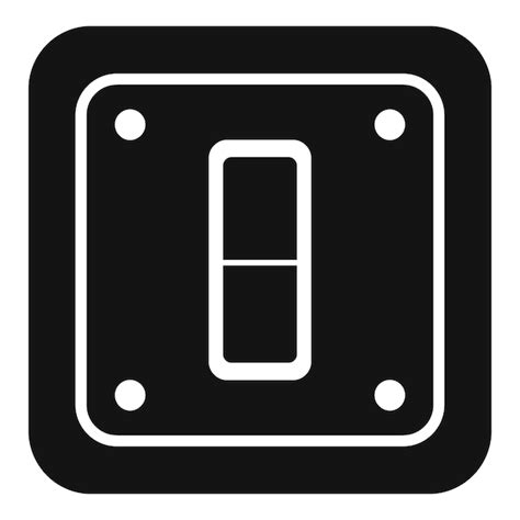 Icono de interruptor eléctrico ilustración simple del icono de vector