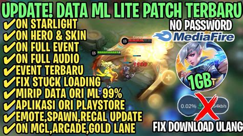 Data Ml Lite Full Event Gb Terbaru Patch Novaria Ml Lite Cara