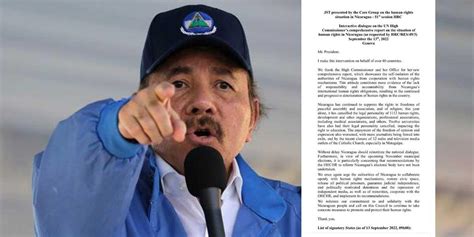 Carta De Condena Al Régimen De Daniel Ortega La Firmó Colombia Noticentro 1 Cmand