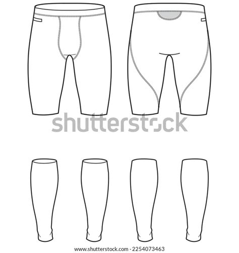 Mens Cycling Shorts Compression Leggings Inner Stock Vector Royalty Free 2254073463