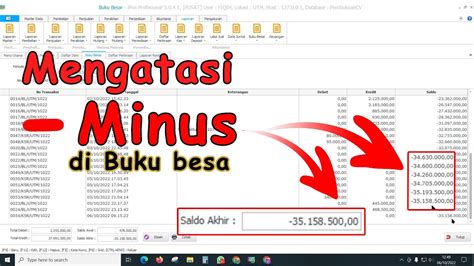 Cara Mengatasi Saldo Uang Kas Pada Buku Besar Minus Puluhan Juta