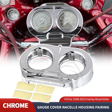 Motorcycle Gauge Top Cover Nacelle Speedo Housing Fairing For Harley