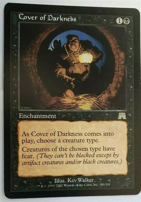 2002 Magic The Gathering Onslaught 133 Cover Of Darkness Rare K Mtg