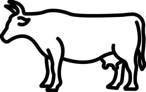 Cow Face Outline Vector Illustration 42394541 Vector Art At Vecteezy