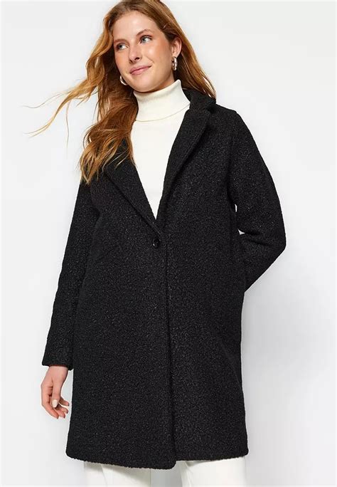 Buy Trendyol Textured Long Coat Online ZALORA Malaysia