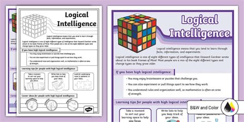 Logical Intelligence Poster Teacher Made Twinkl