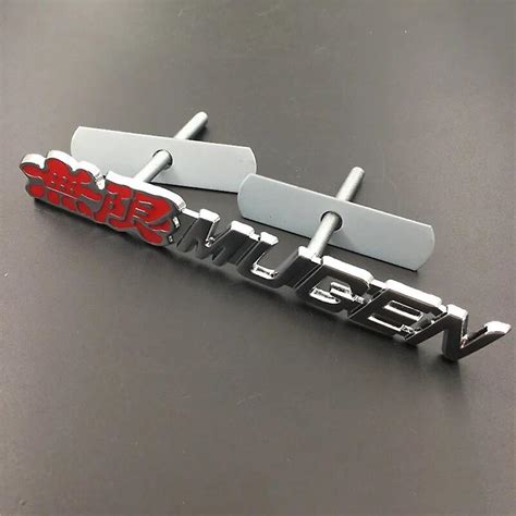 3d Metal Logo Mugen Emblem Letters Car Front Grill Badge For Honda