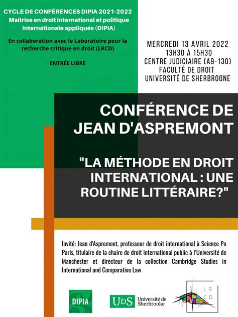 Cycle De Conf Rences Dipia La M Thode En Droit International Une