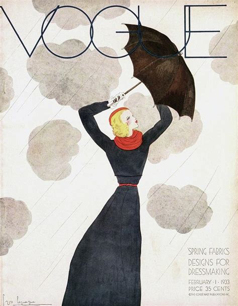 A Vintage Vogue Magazine Cover Of A Woman By Georges Lepape Ubicaciondepersonascdmxgobmx