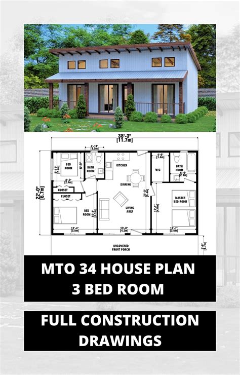 Modern Barndominium House Plans 3 Bedroom 2 Bath Room Full