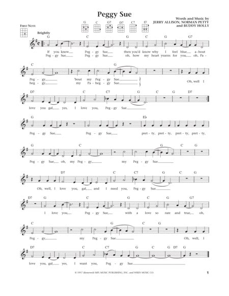 Peggy Sue From The Daily Ukulele Arr Liz And Jim Beloff By Buddy