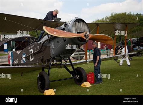 Bristol Fighter Ww1 Biplane Aircraft At A Shuttleworth Collection Air