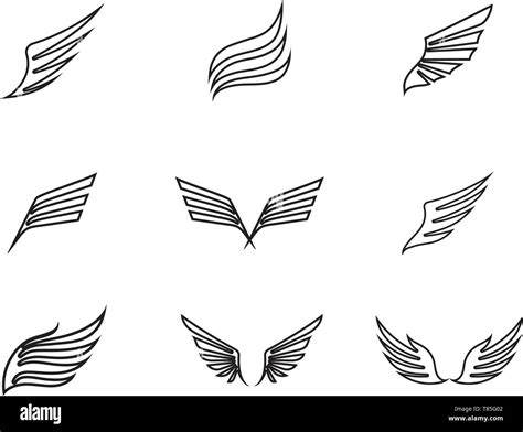 Wing Logo And Symbol Business Template Vector Stock Vector Image And Art