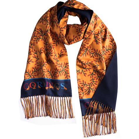 Gold Medieval Reversible Silk Scarf Mens Country Clothing Cordings