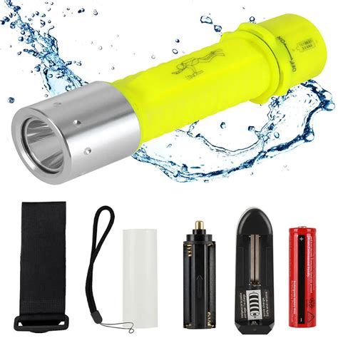 High Quality Waterproof Diving Flashlight Brightness Scuba Underwater ...