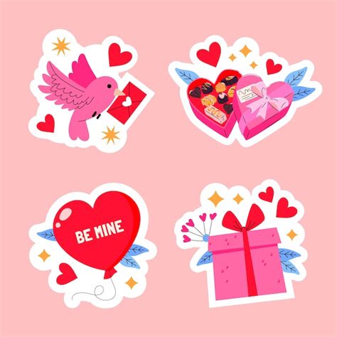 Free Vector Flat Valentines Day Celebration Elements Collection