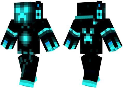 Download Tron Creeper Creeper Skin De Minecraft Full Size Png Image