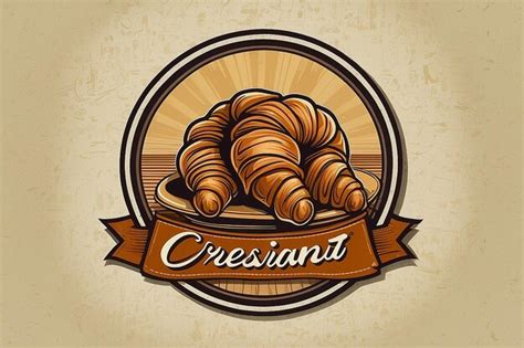 Plantilla Vectorial De Diseño De Logotipo De Croissant Foto Premium