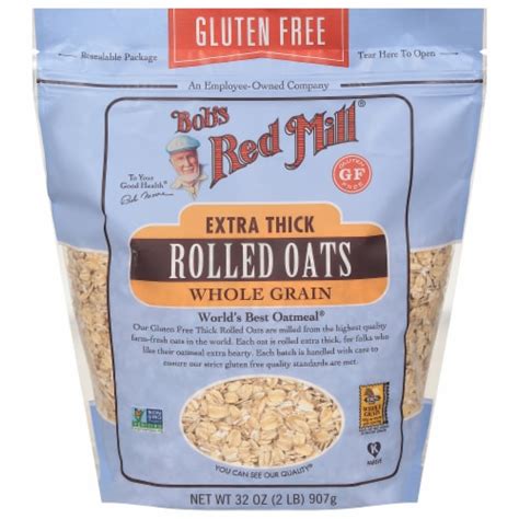 Bobs Red Mill Extra Thick Rolled Oats Gluten Free 32 Oz Case Of 4