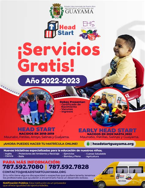 Head Start And Early Head Start Guayama Matrícula Online