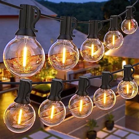 Avanlo Led Outdoor String Lights With Plastic Bulbs Upgrade Ft