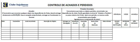 Controle De Achados E Perdidos Clube Itajubense